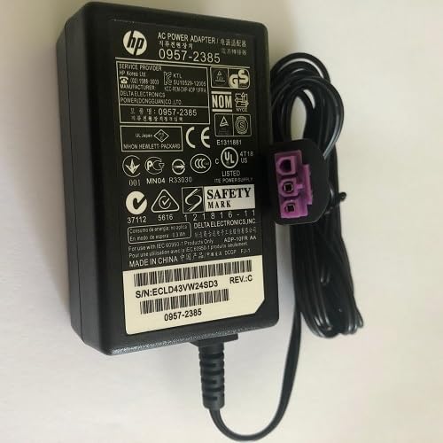 Cargador ESP Adaptador de Corriente 22V 455mA Compatible con Reemplazo para Impresora HP Photosmart DeskJet Printer 1110 1112 1115 2130 2132 3830 Recambio Sustituto Replacement