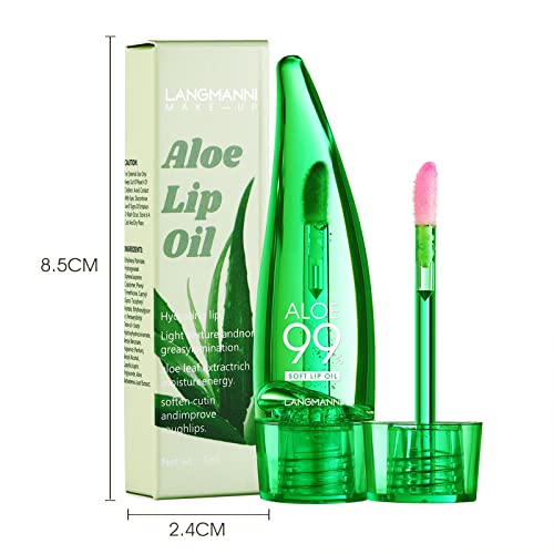 3Pcs Aloe Vera Lip Gloss, Long Lasting Nutritious Lip Balm Moisturizing Aloe Vera Lip Oil For Lip Treatment And Dry Lips, Color Changing Lipstick Tinted Lip Balm Set #TOP7
