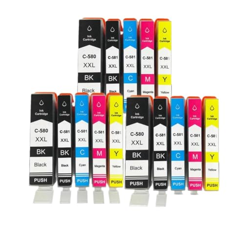 Cartouche PGI580 CLI581 encre compatible jet d'encre Canon Pixma TS8150 TS8250 pack multipack
