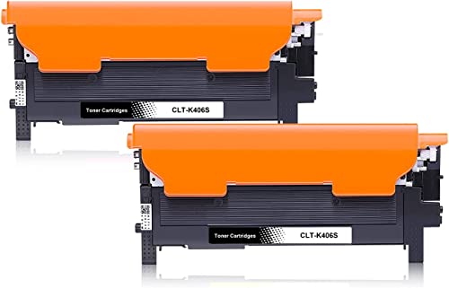 Jhaan CLT P406C CLT K406S Cartucho Tóner Compatible para Samsung CLX 3305 Toner para Samsung CLP 365 Xpress C460W C460FW C460 C410W CLX 3300 CLX 3305W CLP 360 (2 Negro)