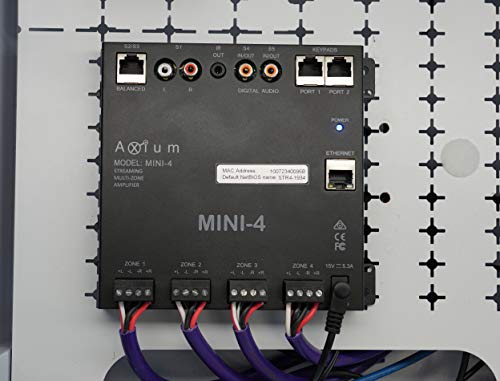 Amplifier 4 Zone Multiroom by Axium, Airplay, Free APP, Simple Setup & Control, 5 inputs, 96 Zones Max