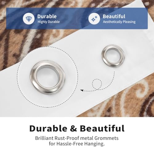 Drapeau rétro marron en polyester durable et oeillets robustes - 5