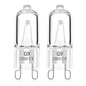 G9 Ovenlamp 25W 300 Graden, Warm Wit 2700K, Halogeenlampen G9 Dimbaar voor AEG/Neff/Zanussi/Bosch Oven, Magnetron, Tafellampen, 2 Stuks