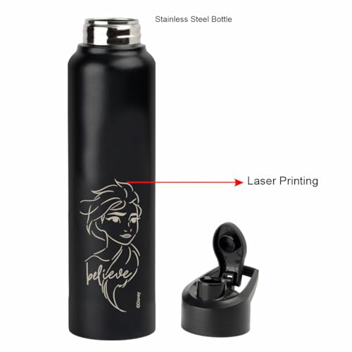 Image of SKI Sprint Stainless Steel Sipper Water Bottle with Laser Print, for School, Office, Gym, Home, Travel | AdultS &Teens | 950 ML, Leakproof, Rust free | Character Merchandise FROZEN