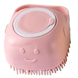 Jacobs Cave Pet Shampoo Massage Brush Silicone 2 in 1 Easy to Clean Dog Cat Scrubbing Bath time