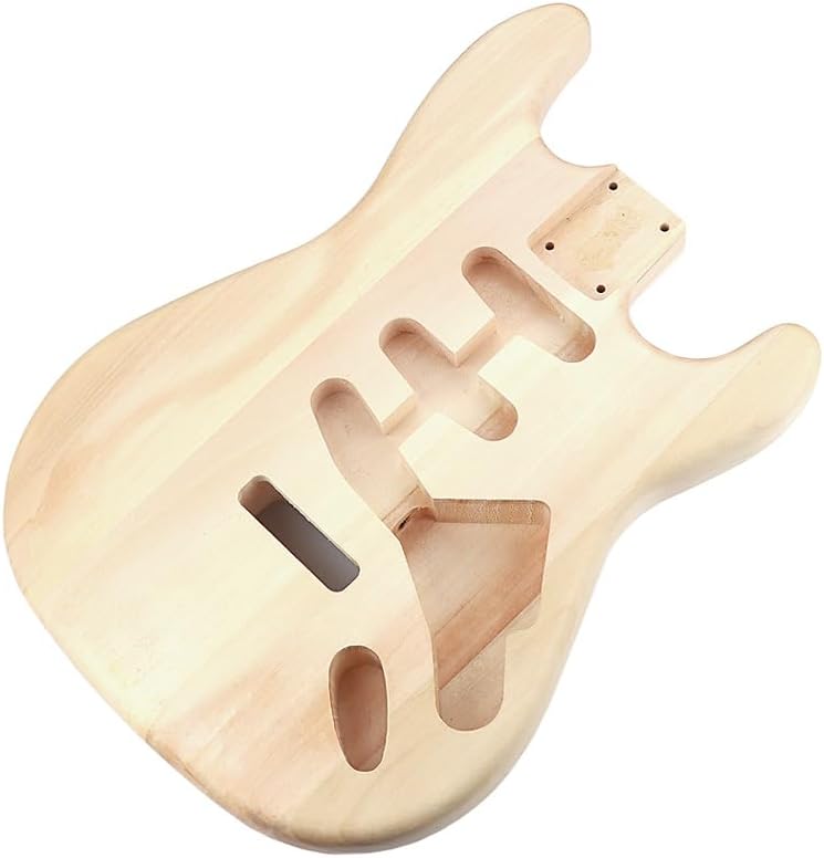 Unfinished ST Guitar Body in Solid Aspen Wood SSS Pickups