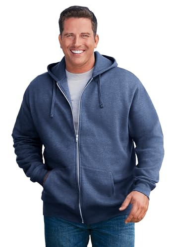 Image of KingSize Men's Big & Tall Fleece Zip-front Hoodie Jacket