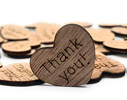 Wooden Heart Confetti Thank you Wood Hearts Wood Confetti Engraved Love Hearts Rustic Wedding Decor 100 count
