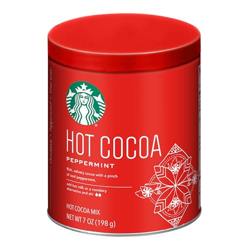 Starbucks Hot Cocoa Mix for Rich Chocolate Flavor and Cozy Beverages, Peppermint Hot Cocoa with Cool...