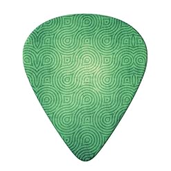 Green Curve Texture Lot de 6 médiators pour guitare acoustique, guitare électrique, basse, ukulélé – fin, moyen et épais - Les Beatles, Paul McCartney, John Lennon, RIngo Starr, George Harrison Green Curve Texture Lot de 6 médiators pour guitare acoustique, guitare électrique, basse, ukulélé – fin, moyen et épais – Image 2
