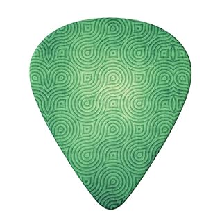 Green Curve Texture Lot de 6 médiators pour guitare acoustique, guitare électrique, basse, ukulélé – fin, moyen et épais - Les Beatles, Paul McCartney, John Lennon, RIngo Starr, George Harrison Green Curve Texture Lot de 6 médiators pour guitare acoustique, guitare électrique, basse, ukulélé – fin, moyen et épais – Image 2