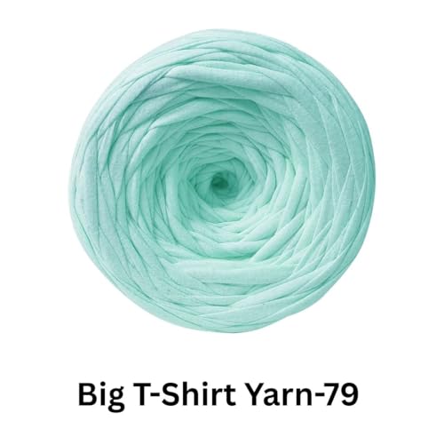Image of VCR Mint Blue Big T-Shirt Yarn, 100 Meters Length, Recycled & Fashionable Craft Yarn, Pack of 1, Suitable for Crochet, Knitting & DIY Bags, Baskets, Cushions & Home Decor Projects