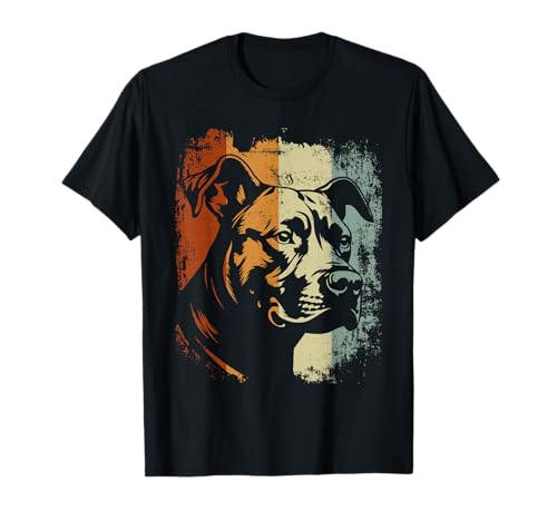 Retro Design American Pitbull Terrier Dog T-Shirt