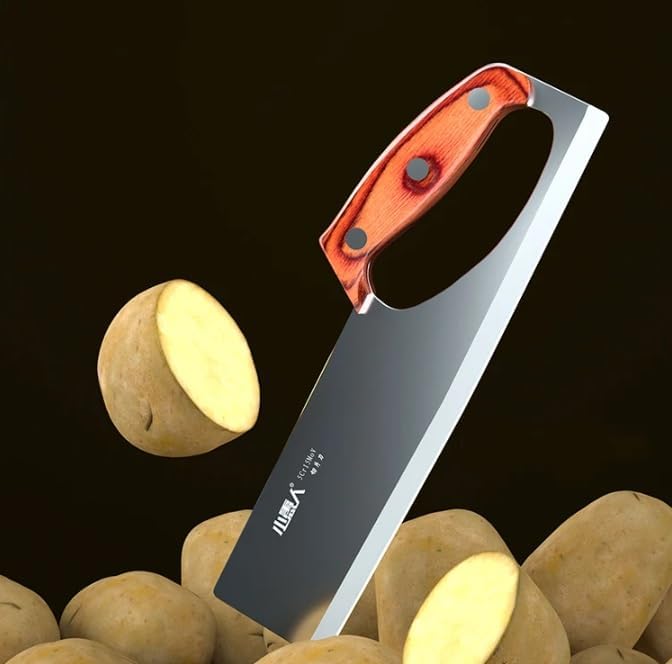 Meat Cleaver,Cleaver Knife, Chinese Style Kitchen Stainless Steel Cutting Meat Knife Special Super Sharp Ladies Slicing Vegetable Fruit Cooked Food Knives (Color : ABC)