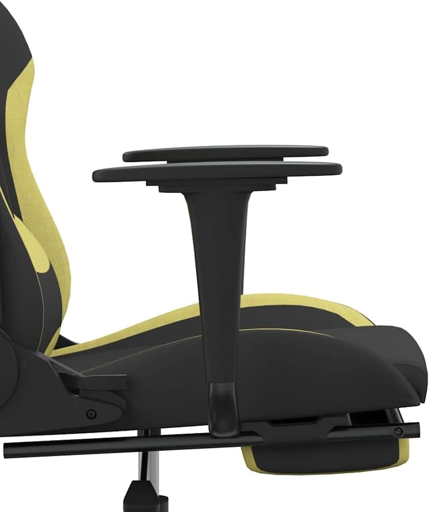 vidaXL Gaming Chair Black and Light Green