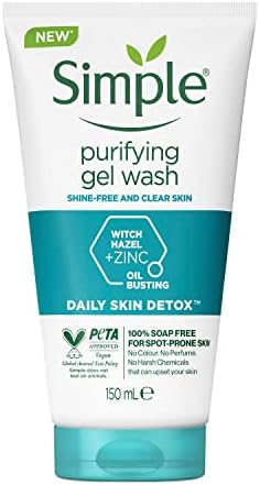 Simple Daily Skin Detox Purifying Facial Wash, 150ml (Package may vary)