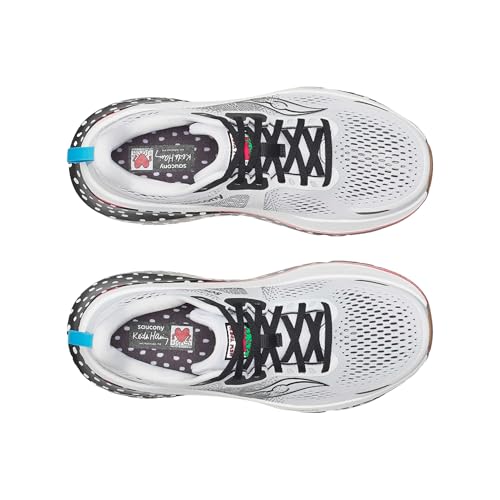 Image of Saucony Women's Guide 18 Sneaker, White /Black, 8.5
