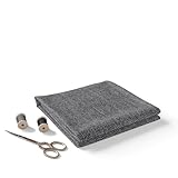 BIGREAMS Unstitched Black Grey Herringbone Wool Blazer Yarn-Dyed Fabric for Three Piece Suit | 58' Wide, Wrinkle Free, Best for Coat Pant, Nehru Jacket,Free Size (1.5 Meter for Blazer Use)