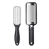 Fairyland 2 PCS Foot File,Colossal Foot Rasp and Dual Sided Foot File Professional Pedicure Rasp Tools Stainless Steel Feet Corn Callus Remover