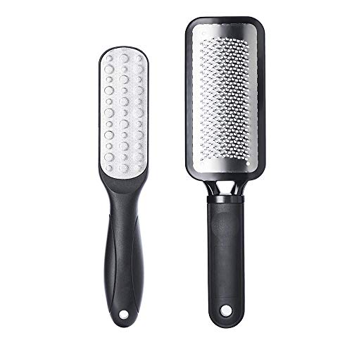Fairyland 2 PCS Foot File,Colossal Foot Rasp and Dual Sided Foot File Professional Pedicure Rasp Tools Stainless Steel Feet Corn Callus Remover