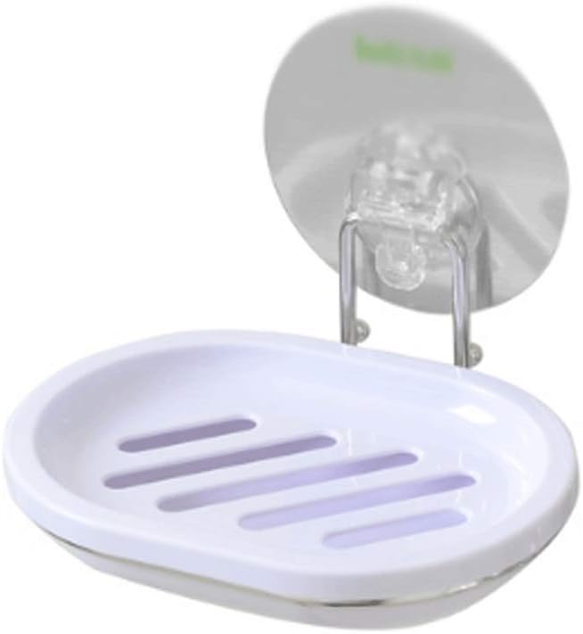 Bathroom Soap Dishes Dish Holder Stand Saver Tray Case for Shower-Silicone Rubber Drainer for Bar Sponge Scrubber