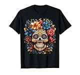 Questo vestito del giorno dei morti è perfetto per il dia de muertos messicano o per Halloween. Un teschio con decorazioni e ornamenti floreali.