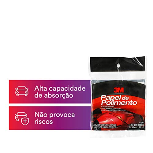 Auto Papel de Polimento 3M - 10 folhas