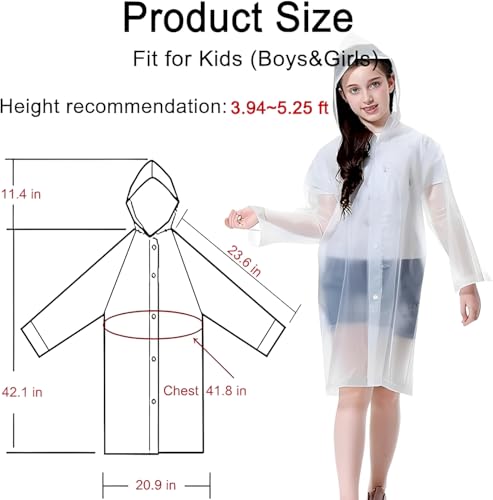 Image of Rain Ponchos Raincoats for Kids, 2 Packs Rain Coats Jacket Reusable with Hood for Boys Girls Disney Hiking Camping Outdoor