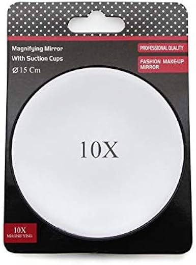 Niralasa Magnifying Mirror with 10x Magnification & Suction Cups for Makeup Shaving etc Diameter 15 Cm
