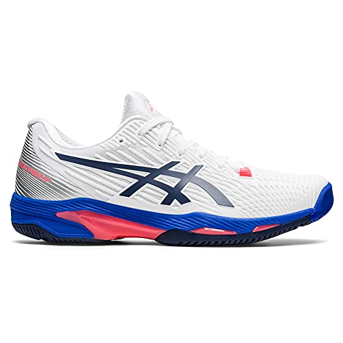 ASICS Women's Solution Speed FF 2 Tennis Shoes, 9M, White/Peacoat