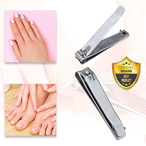 SS INSTRUMENTX Robuster Nagelknipser aus Edelstahl für Damen und Herren (Silber, 1 Stück)