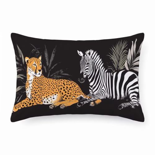 Housse Coussin 40x80 Extérieur Imperméable Motif Végétal - 2