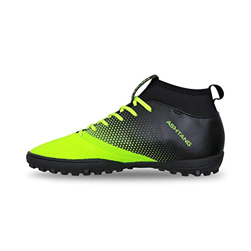 Image of Nivia Ashtang Futsal Shoes for Turf Ground for Mens | Rubber Studs with PU Synthetic Leather Upper | Die Cut Light Weight Insole | Ideal for Hard Surfaces Artificial Turf Surfaces (F. Green) UK-10