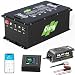 48V 125Ah Lithium Golf Cart Battery with 18A Charger, Built-in Smart 200A BMS, with Touch Monitor, Max 6.4kW Power Output, 8000+ Cycles, Perfect for Golf Carts, Lawn Mower, Solar, RV and Off Grid