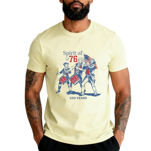 Dvexq Spirit of 76 USA 250 Years T-Shirt America 250th Anniversary Shirt