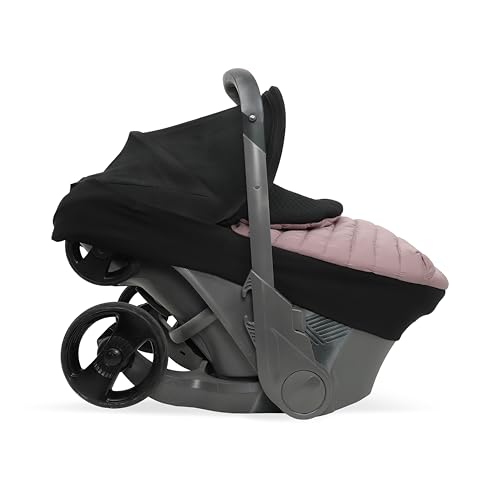 Image of Little Unicorn Winter Car Seat Cover | Premium Insulated Fabric | Universal Fit & Easy to Install | Travel Bag Included (Mauve)