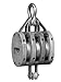 Campbell 3003K 6" Triple Regular Wood Shell Block with K Screw Pin Anchor Shackle, 3200 lbs Load Capacity, 3/4" Rope, 3-1/2" Sheave