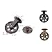 Tsnamay 2Sets Black Wall Ceiling Mount Rustic Pulleys for Hanging Lamp,Pulley Wheels Set for Plug In Pendant Light