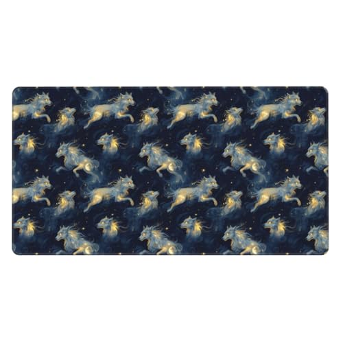Grand tapis de souris de jeu loup étoilé pour votre bureau