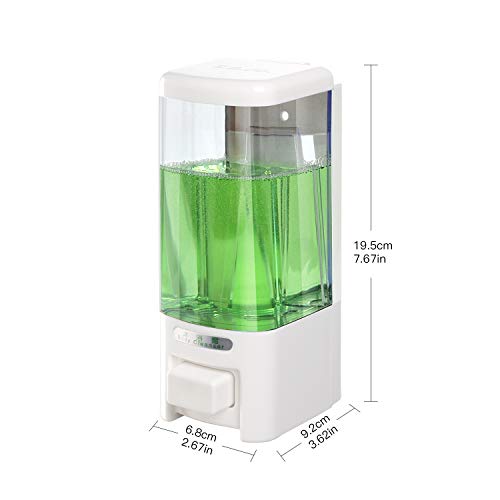 image for SVAVO Wall Mount Soap Dispenser, Manual Liquid/Lotion Pump Hand Dispen