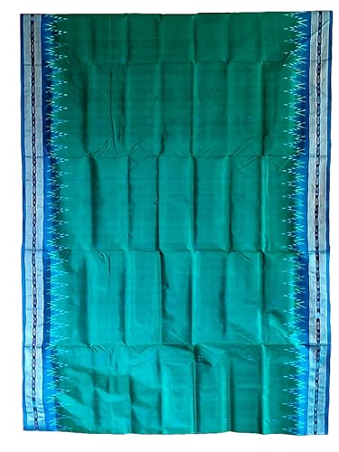 ARTEASTIC - handcrafted traditions of the east sea green khandua silk saree – image 2