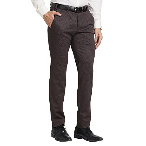 Image of Park Avenue Men's Terry Rayon Blend Print Pattern Active Fit Flat Front Formal Trouser