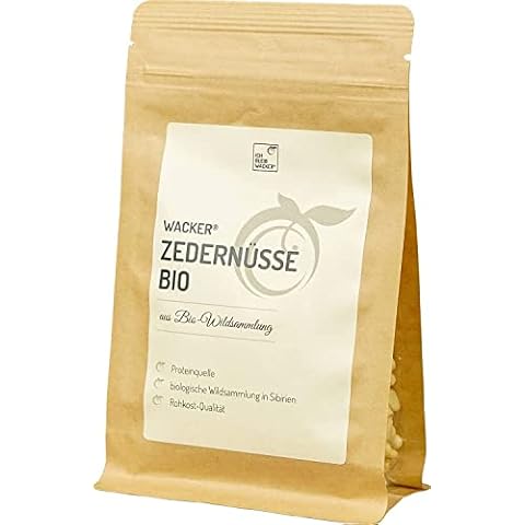 Wacker Zedernüsse Bio 150g. Aus biologischer Wildsammlung in Sibirien. Rohkost-Qualität. Natürliche Proteinquelle. Vegan & glutenfrei Cover