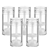 JECOMPRIS Botellas de Desodorante Vacías 5 Pcs 30 Ml, Envases de Plástico Pp Portátiles Base Giratoria para Crema Sólida, Recipientes Rellenables para Viaje y Cuidado Personal