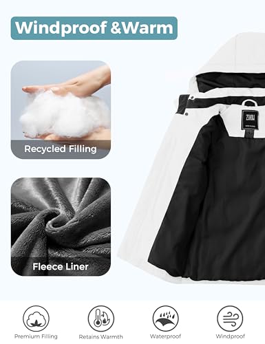 Image of ZSHOW Girl's Winter Coats Waterproof Puffer Jacket Outerwear Winter Jacket