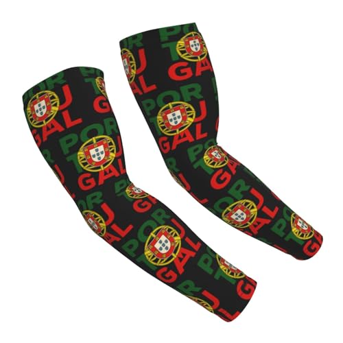SDEGTHO Portugal Flag Print Arm Sleeves Cooling Sun Guard