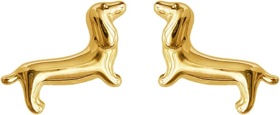 Dachshund Dog Stud Earrings Cute Tiny Puppy Animal Pet Cartilage Studs Earring for Women Daughter Friend Lovely Birthday Jewelry