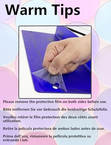 Gwezmxs Modernes Zeitungsständer, Acryl Wand Bücher Regal, Blau, 2er-Pack, 40x15cm