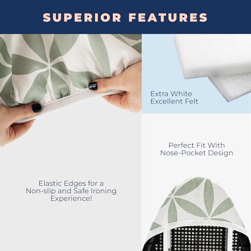 image for happhom Ironing Board Cover and Pad Extra Thick Heavy Duty Padded 4 La