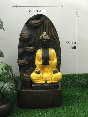 Image of Swarnhouse Decorative Water Fountain with LED Light, 2 Feet, Indoor Tabletop Waterfall for Home Office Garden (Article 3)